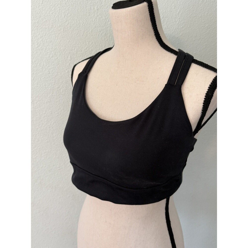 Freely Black Multi Strap Racer Back Sports Bra Size Large